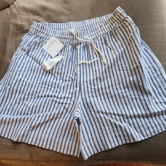 NWT BeachLunchLounge Linen Cotton Pull On Shorts - Picture 3 of 8